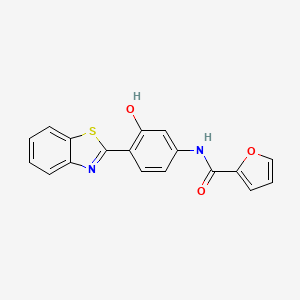 molecular formula C18H12N2O3S B5807209 N-[4-(1,3-benzothiazol-2-yl)-3-hydroxyphenyl]-2-furamide 