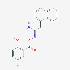 molecular formula C20H17ClN2O3 B5807211 N'-[(5-chloro-2-methoxybenzoyl)oxy]-2-(1-naphthyl)ethanimidamide 