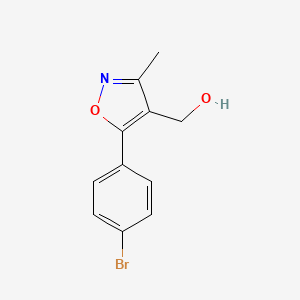 molecular formula C11H10BrNO2 B580723 [5-(4-Bromo-phenyl)-3-methyl-isoxazol-4-yl]-methanol CAS No. 1280205-98-2