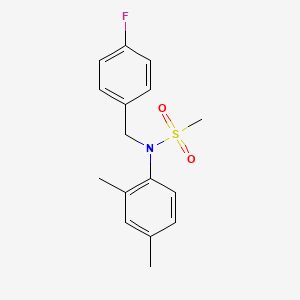 molecular formula C16H18FNO2S B5807236 N-(2,4-dimethylphenyl)-N-(4-fluorobenzyl)methanesulfonamide 