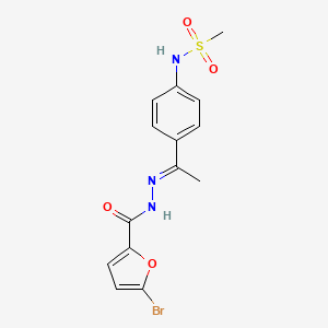 N-{4-[N-(5-bromo-2-furoyl)ethanehydrazonoyl]phenyl}methanesulfonamide
