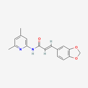 3-(1,3-benzodioxol-5-yl)-N-(4,6-dimethyl-2-pyridinyl)acrylamide