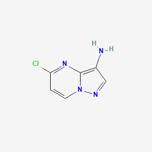 molecular formula C6H5ClN4 B580728 5-氯吡唑并[1,5-A]嘧啶-3-胺 CAS No. 1234616-50-2