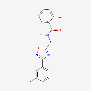 molecular formula C19H19N3O2 B5807308 N,2-dimethyl-N-{[3-(3-methylphenyl)-1,2,4-oxadiazol-5-yl]methyl}benzamide 