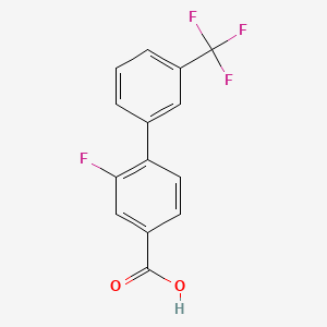 molecular formula C14H8F4O2 B580731 3-Fluoro-4-(3-trifluoromethylphenyl)benzoic acid CAS No. 1261750-12-2