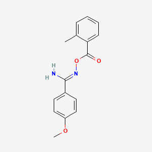 molecular formula C16H16N2O3 B5807327 4-methoxy-N'-[(2-methylbenzoyl)oxy]benzenecarboximidamide 