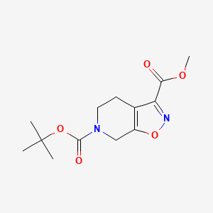 molecular formula C13H18N2O5 B580733 6-tert-butyl 3-methyl 4,5-dihydroisoxazolo[5,4-c]pyridine-3,6(7H)-dicarboxylate CAS No. 1260655-07-9