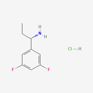 molecular formula C9H12ClF2N B580734 (S)-1-(3,5-二氟苯基)丙-1-胺盐酸盐 CAS No. 1212812-49-1