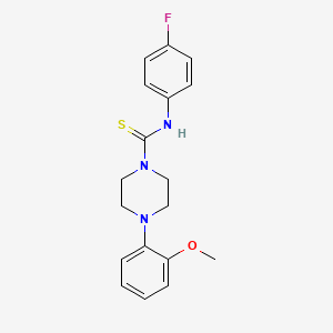 N-(4-fluorophenyl)-4-(2-methoxyphenyl)-1-piperazinecarbothioamide