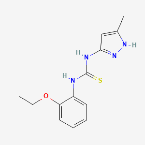 molecular formula C13H16N4OS B5807346 N-(2-ethoxyphenyl)-N'-(3-methyl-1H-pyrazol-5-yl)thiourea 