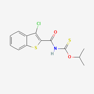 molecular formula C13H12ClNO2S2 B5807354 O-isopropyl [(3-chloro-1-benzothien-2-yl)carbonyl]thiocarbamate 