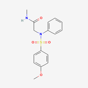 molecular formula C16H18N2O4S B5807358 N~2~-[(4-methoxyphenyl)sulfonyl]-N~1~-methyl-N~2~-phenylglycinamide 