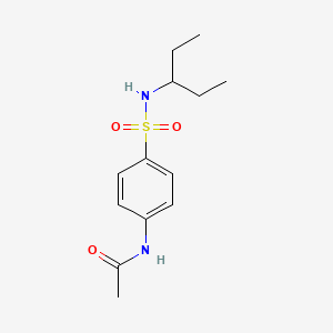molecular formula C13H20N2O3S B5807360 N-(4-{[(1-ethylpropyl)amino]sulfonyl}phenyl)acetamide 