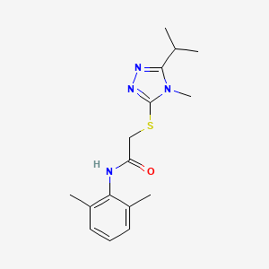molecular formula C16H22N4OS B5807365 N-(2,6-dimethylphenyl)-2-[(5-isopropyl-4-methyl-4H-1,2,4-triazol-3-yl)thio]acetamide 