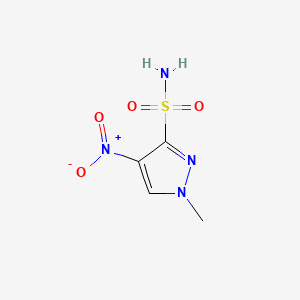 molecular formula C4H6N4O4S B580737 1-methyl-4-nitro-1H-pyrazole-3-sulfonamide CAS No. 1700454-40-5