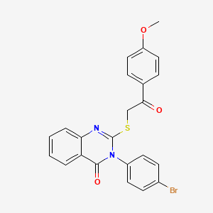 molecular formula C23H17BrN2O3S B5807373 3-(4-bromophenyl)-2-{[2-(4-methoxyphenyl)-2-oxoethyl]thio}-4(3H)-quinazolinone 