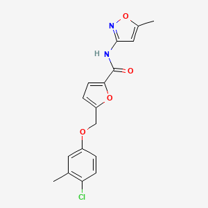 5-[(4-chloro-3-methylphenoxy)methyl]-N-(5-methyl-3-isoxazolyl)-2-furamide