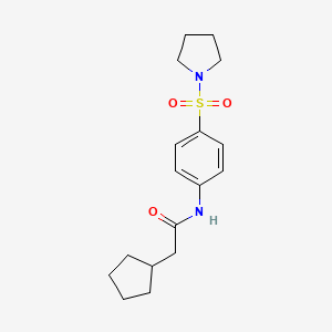 2-cyclopentyl-N-[4-(1-pyrrolidinylsulfonyl)phenyl]acetamide