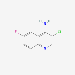 molecular formula C9H6ClFN2 B580739 3-Chloro-6-fluoroquinolin-4-amine CAS No. 1210325-03-3