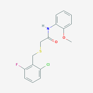 molecular formula C16H15ClFNO2S B5807408 2-[(2-chloro-6-fluorobenzyl)thio]-N-(2-methoxyphenyl)acetamide 