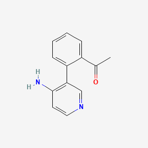 molecular formula C13H12N2O B580741 1-(2-(4-Aminopyridin-3-yl)phenyl)ethanone CAS No. 1258610-21-7