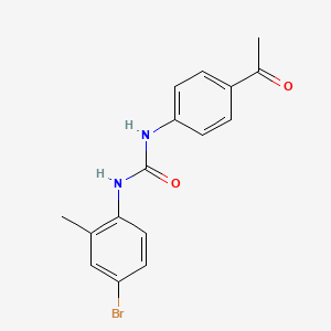 molecular formula C16H15BrN2O2 B5807415 N-(4-acetylphenyl)-N'-(4-bromo-2-methylphenyl)urea 