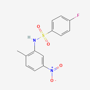molecular formula C13H11FN2O4S B5807423 4-fluoro-N-(2-methyl-5-nitrophenyl)benzenesulfonamide 