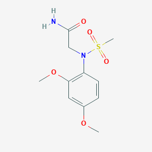 molecular formula C11H16N2O5S B5807433 N~2~-(2,4-dimethoxyphenyl)-N~2~-(methylsulfonyl)glycinamide 