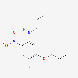 molecular formula C12H17BrN2O3 B580746 4-Bromo-2-nitro-5-propoxy-N-propylaniline CAS No. 1311197-83-7