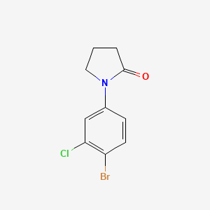 molecular formula C10H9BrClNO B580748 1-(4-Bromo-3-chlorophenyl)pyrrolidin-2-one CAS No. 1291487-17-6