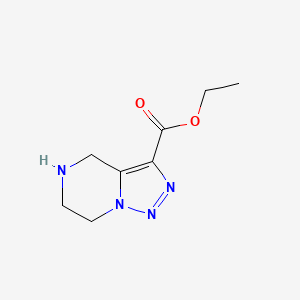 molecular formula C8H12N4O2 B580750 Ethyl 4,5,6,7-tetrahydro-[1,2,3]triazolo[1,5-a]pyrazine-3-carboxylate CAS No. 1330763-87-5