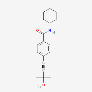 molecular formula C18H23NO2 B5807525 N-cyclohexyl-4-(3-hydroxy-3-methyl-1-butyn-1-yl)benzamide 