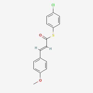 molecular formula C16H13ClO2S B5807529 S-(4-chlorophenyl) 3-(4-methoxyphenyl)-2-propenethioate 
