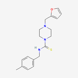 molecular formula C18H23N3OS B5807535 4-(2-furylmethyl)-N-(4-methylbenzyl)-1-piperazinecarbothioamide 