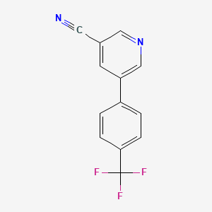 molecular formula C13H7F3N2 B580754 5-(4-(Trifluoromethyl)phenyl)nicotinonitrile CAS No. 1261600-44-5