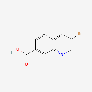 molecular formula C10H6BrNO2 B580755 3-溴喹啉-7-甲酸 CAS No. 1344046-13-4