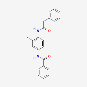 molecular formula C22H20N2O2 B5807575 N-{3-methyl-4-[(phenylacetyl)amino]phenyl}benzamide 
