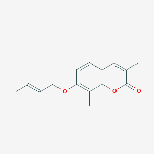 molecular formula C17H20O3 B5807599 3,4,8-trimethyl-7-[(3-methyl-2-buten-1-yl)oxy]-2H-chromen-2-one 