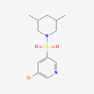 molecular formula C12H17BrN2O2S B580760 3-Bromo-5-(3,5-dimethylpiperidin-1-ylsulfonyl)pyridine CAS No. 1285445-54-6