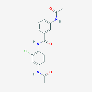 molecular formula C17H16ClN3O3 B5807605 3-(acetylamino)-N-[4-(acetylamino)-2-chlorophenyl]benzamide 