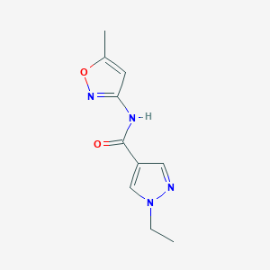 molecular formula C10H12N4O2 B5807608 1-ethyl-N-(5-methyl-3-isoxazolyl)-1H-pyrazole-4-carboxamide 