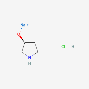 molecular formula C4H9ClNNaO B580761 Sodium (S)-pyrrolidin-3-olate hydrochloride CAS No. 1221243-81-7