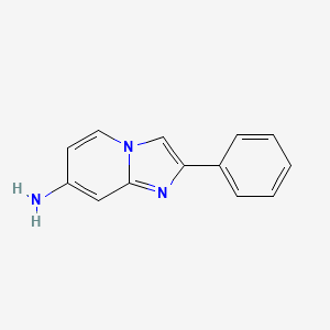 molecular formula C13H11N3 B580763 2-苯基咪唑并[1,2-a]吡啶-7-胺 CAS No. 1278407-54-7