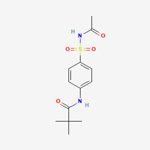 molecular formula C13H18N2O4S B5807639 N-{4-[(acetylamino)sulfonyl]phenyl}-2,2-dimethylpropanamide CAS No. 6098-85-7