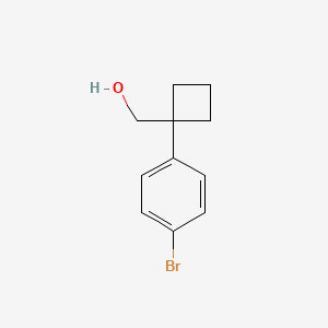 molecular formula C11H13BrO B580765 (1-(4-Bromophenyl)cyclobutyl)methanol CAS No. 1227159-85-4