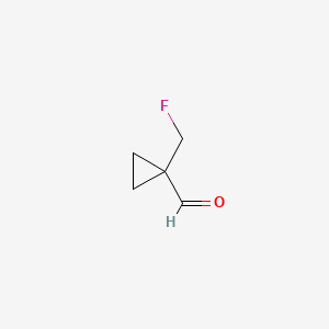molecular formula C5H7FO B580767 1-(Fluoromethyl)cyclopropane-1-carbaldehyde CAS No. 1268519-96-5