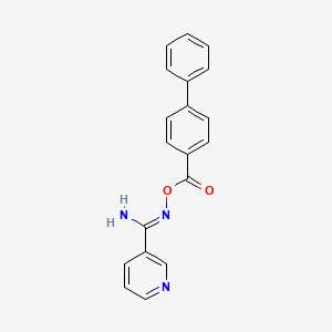 N'-[(4-biphenylylcarbonyl)oxy]-3-pyridinecarboximidamide