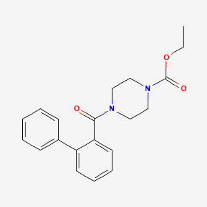 molecular formula C20H22N2O3 B5807684 ethyl 4-(2-biphenylylcarbonyl)-1-piperazinecarboxylate 
