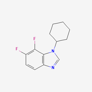 molecular formula C13H14F2N2 B580769 1-Cyclohexyl-6,7-difluoro-1,3-benzodiazole CAS No. 1365272-58-7