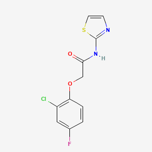 molecular formula C11H8ClFN2O2S B5807695 2-(2-chloro-4-fluorophenoxy)-N-1,3-thiazol-2-ylacetamide 